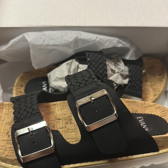 NEW EVANS
WIDE FIT Chloe Plait Sandals - black WOMENS 8.5 - Picture 7 of 7